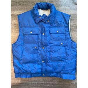 Ozark Trail‎ Blue Puffer Vest Quilted Pockets Mens Size 2XL